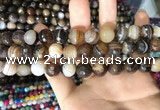 CAA1638 15.5 inches 12mm faceted round banded agate beads