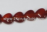 CAA164 15.5 inches 12*12mm heart red agate gemstone beads