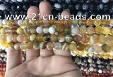 CAA1645 15.5 inches 6mm faceted round banded agate beads