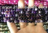 CAA1650 15.5 inches 6mm faceted round banded agate beads