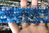 CAA1665 15.5 inches 6mm faceted round banded agate beads