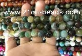 CAA1672 15.5 inches 10mm faceted round banded agate beads