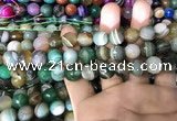 CAA1673 15.5 inches 12mm faceted round banded agate beads