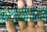 CAA1675 15.5 inches 6mm faceted round banded agate beads