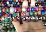 CAA1683 15.5 inches 12mm faceted round banded agate beads