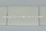 CAA17 15.5 inches 25*35mm rectangle white agate gemstone beads