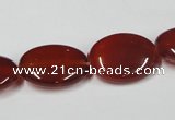 CAA172 15.5 inches 15*20mm oval red agate gemstone beads