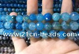 CAA1735 15 inches 10mm faceted round fire crackle agate beads