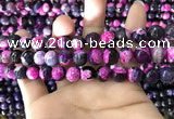 CAA1778 15 inches 10mm faceted round fire crackle agate beads