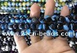 CAA1779 15 inches 10mm faceted round fire crackle agate beads