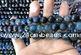 CAA1790 15 inches 10mm faceted round fire crackle agate beads