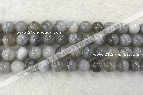 CAA1805 15.5 inches 14mm round banded agate gemstone beads