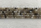 CAA1810 15.5 inches 4mm round banded agate gemstone beads