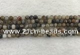 CAA1811 15.5 inches 6mm round banded agate gemstone beads