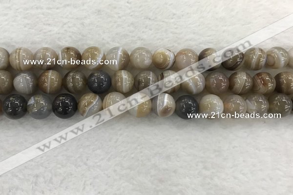 CAA1814 15.5 inches 12mm round banded agate gemstone beads