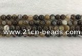 CAA1822 15.5 inches 8mm round banded agate gemstone beads