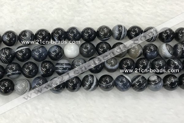 CAA1836 15.5 inches 16mm round banded agate gemstone beads