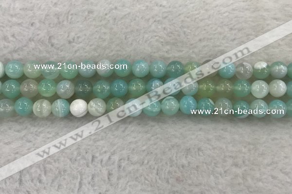 CAA1842 15.5 inches 8mm round banded agate gemstone beads