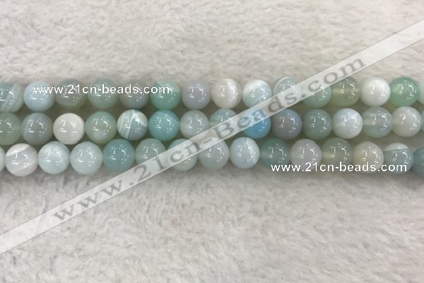 CAA1843 15.5 inches 10mm round banded agate gemstone beads