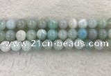 CAA1846 15.5 inches 16mm round banded agate gemstone beads