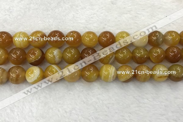 CAA1856 15.5 inches 16mm round banded agate gemstone beads