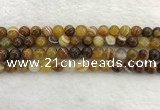 CAA1862 15.5 inches 8mm round banded agate gemstone beads