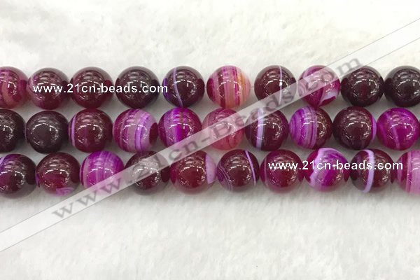 CAA1886 15.5 inches 16mm round banded agate gemstone beads