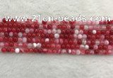 CAA1890 15.5 inches 4mm round banded agate gemstone beads