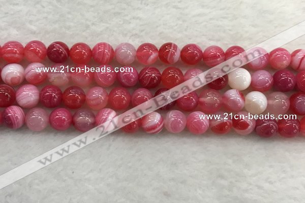 CAA1893 15.5 inches 10mm round banded agate gemstone beads
