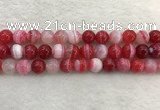 CAA1894 15.5 inches 12mm round banded agate gemstone beads