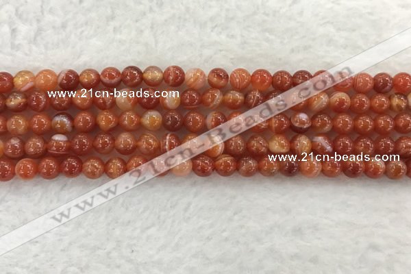 CAA1901 15.5 inches 6mm round banded agate gemstone beads