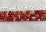 CAA1910 15.5 inches 4mm round banded agate gemstone beads