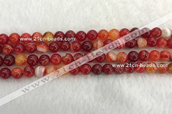 CAA1912 15.5 inches 8mm round banded agate gemstone beads