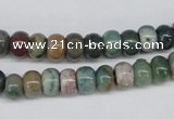 CAA192 15.5 inches 5*8mm rondelle indian agate beads wholesale