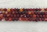 CAA1922 15.5 inches 8mm round banded agate gemstone beads