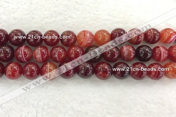 CAA1926 15.5 inches 16mm round banded agate gemstone beads