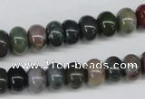 CAA193 15.5 inches 7*10mm rondelle indian agate beads wholesale