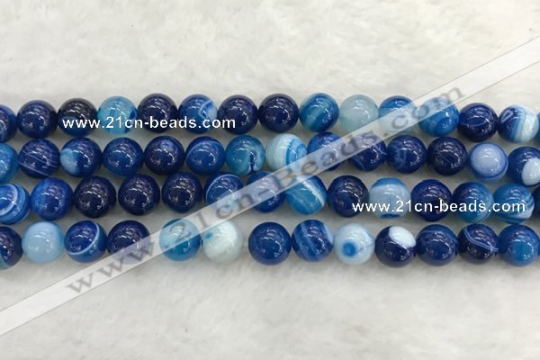 CAA1932 15.5 inches 8mm round banded agate gemstone beads