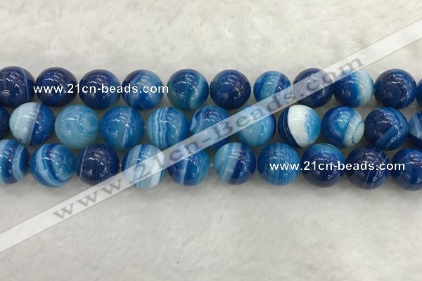 CAA1936 15.5 inches 16mm round banded agate gemstone beads