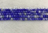 CAA1940 15.5 inches 4mm round banded agate gemstone beads