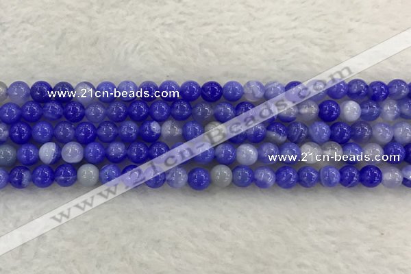 CAA1941 15.5 inches 6mm round banded agate gemstone beads