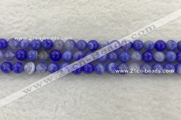 CAA1942 15.5 inches 8mm round banded agate gemstone beads