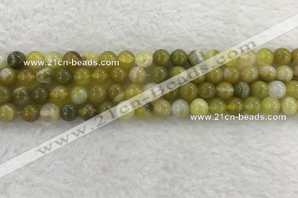 CAA1952 15.5 inches 8mm round banded agate gemstone beads