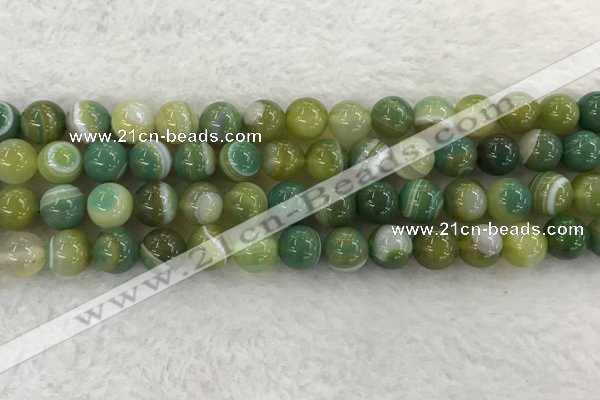 CAA1973 15.5 inches 10mm round banded agate gemstone beads