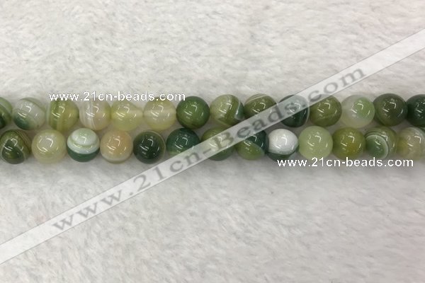 CAA1983 15.5 inches 10mm round banded agate gemstone beads