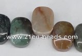 CAA199 Top-drilled 15*20mm oval indian agate beads wholesale