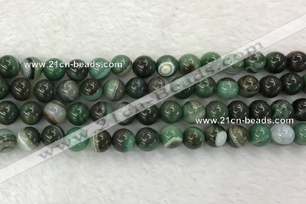 CAA1993 15.5 inches 10mm round banded agate gemstone beads