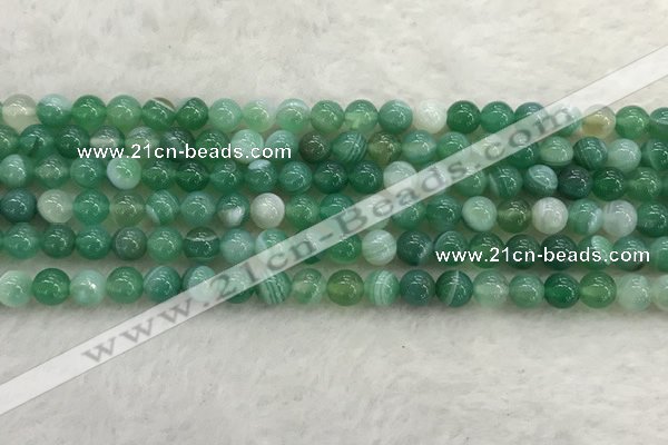 CAA2001 15.5 inches 6mm round banded agate gemstone beads