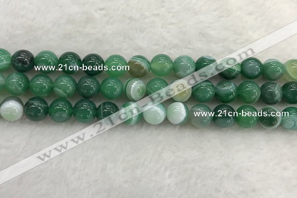 CAA2003 15.5 inches 10mm round banded agate gemstone beads