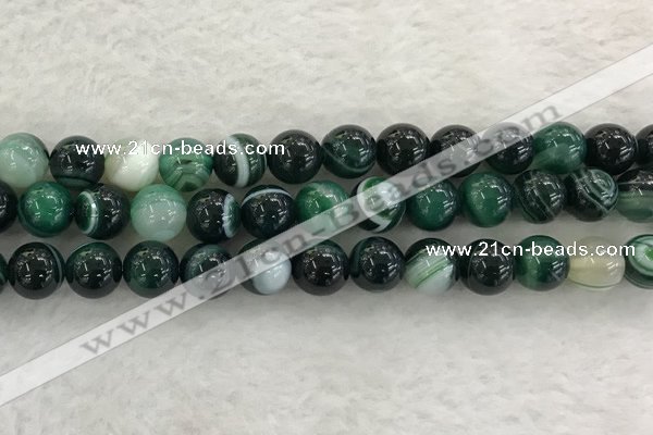 CAA2014 15.5 inches 12mm round banded agate gemstone beads